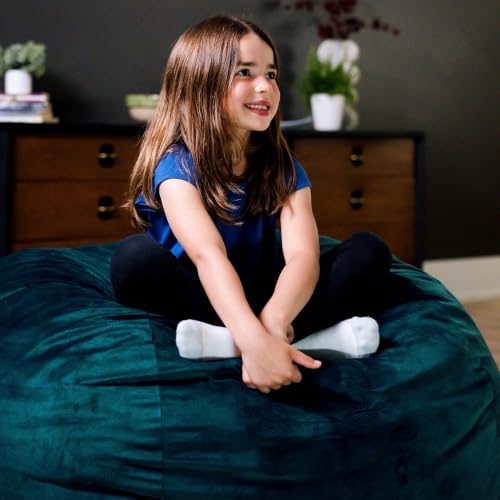 Big Joe Fuf 3.5Ft Foam Bean Bag Chair for Kids, Teens, Mediterranean Plush Polyester, 3.5 Foot Large Ultra-Soft Seat for Gaming, Bedroom, Reading Nook