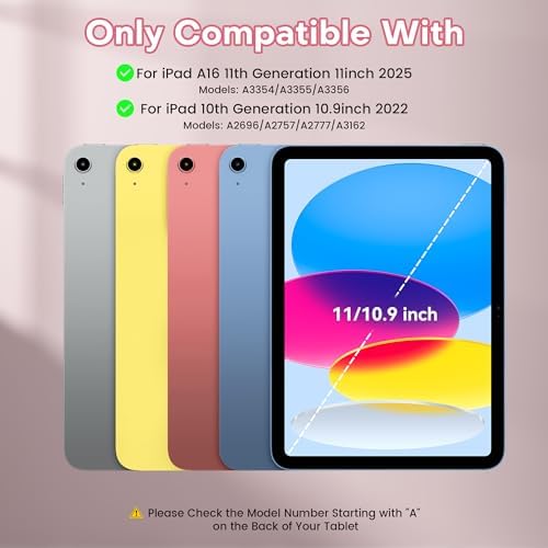 YBING for iPad A16 Case with Keyboard 11th & 10th Generation Dedicated