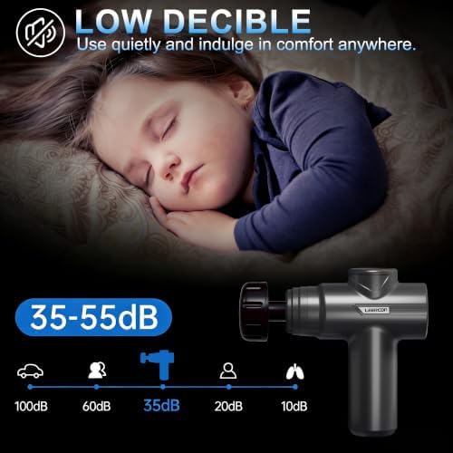 LEERCON Massage Gun with Heat, Deep Tissue Back Massager Gun Gifts for Men
