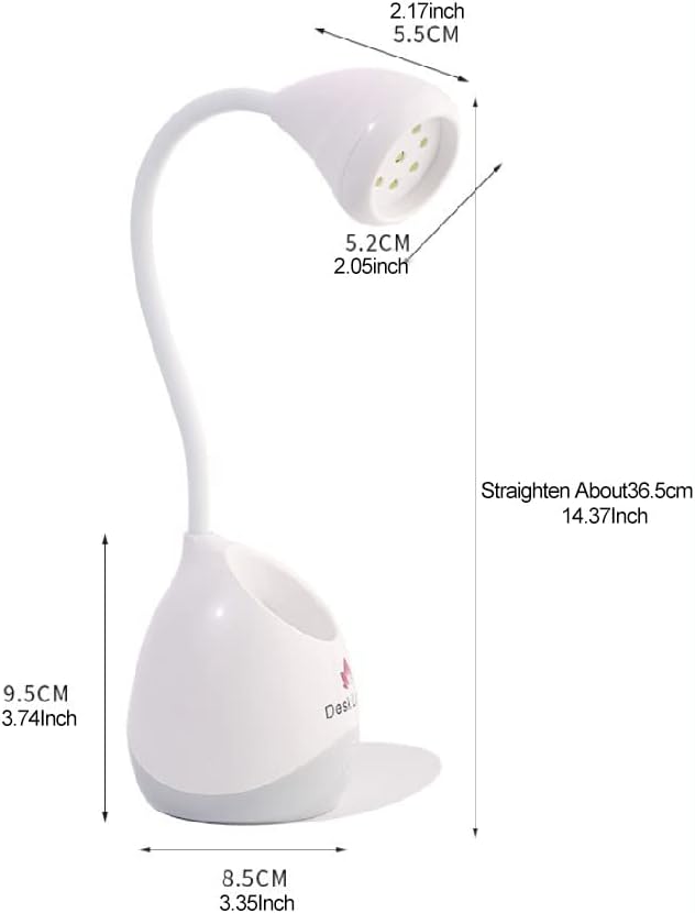 36W UV LED Desk Light With Storage Box,Flexible Gooseneck Desk Light