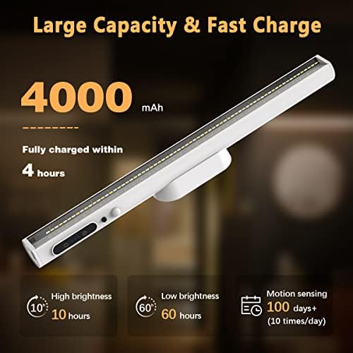 Hapfish Motion Sensor LED Light Bar Indoor,Under Cabinet Lighting Wireless
