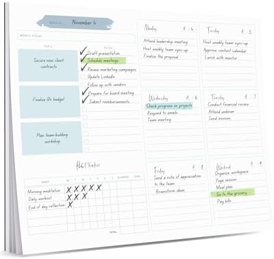 Lamare Weekly Planner Notepad – Premium Undated Weekly To Do List Notepad