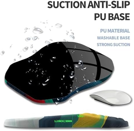 Ergonomic Raised Mouse Pad Wrist Support with Bilateral Slope Memory Foam Mousepad for Wrist Rest and Carpal Tunnel Pain Relief 11.8x7.9〃Colorful Lines