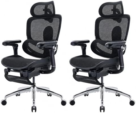 SIHOO Doro C300 Pro V2 Ergonomic Office Chair with Footrest, 2 Packs, Black