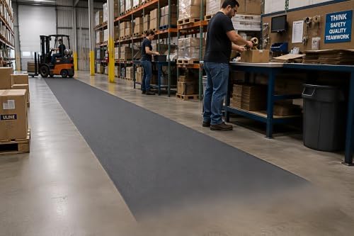 Guardian 24026001 Soft Step Anti-Fatigue Floor Mat, Vinyl, 2'x 60', Black