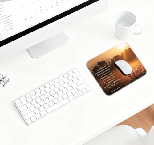 9.5x7.9 Inch Office/Gaming Mouse Pad, St. Francis of Assisi’s Prayer for Peace, Christian Bible Verse Scripture Inspirational Quote Cute Anti-Slip Mat for Desk