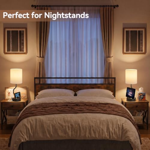 Fenmzee Bedside Lamps for Bedroom Set of 2-18" Table Lamp for Nightstand