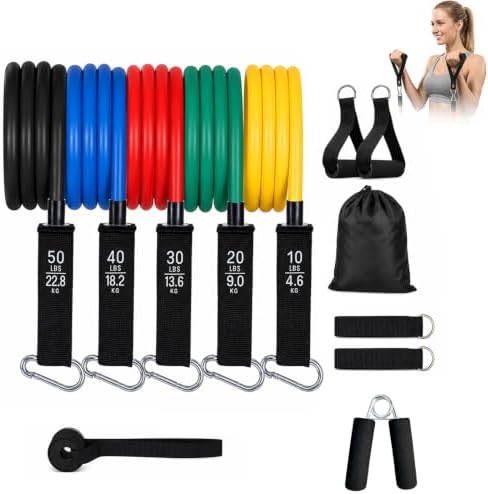 Home Workout Equipment - Resistance Band Handles - Hand Grip Strengthener