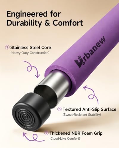 Yoga Stick, 60" Adjustable Stretching Stick for Mobility & Balance