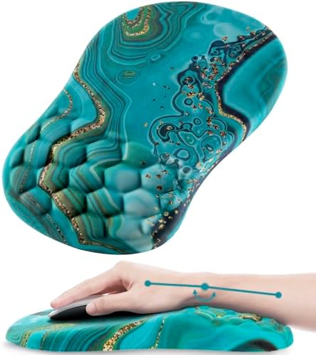 Ergonomic Mouse Pad Wrist Rest, 15° Memory Foam, Non-Slip PU Base