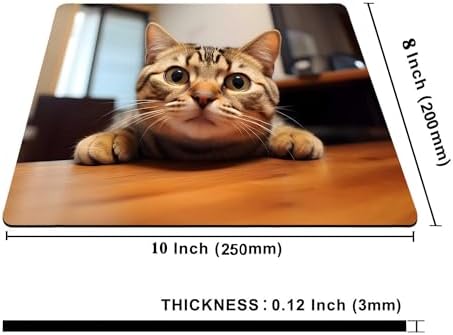 Cute Cat Square Mouse Pads for Wireless Mouse,Small Office Computer Mousepad for Desk Laptop,Non-Slip Rubber Base Mouse Pads for Desk Laptop Computer