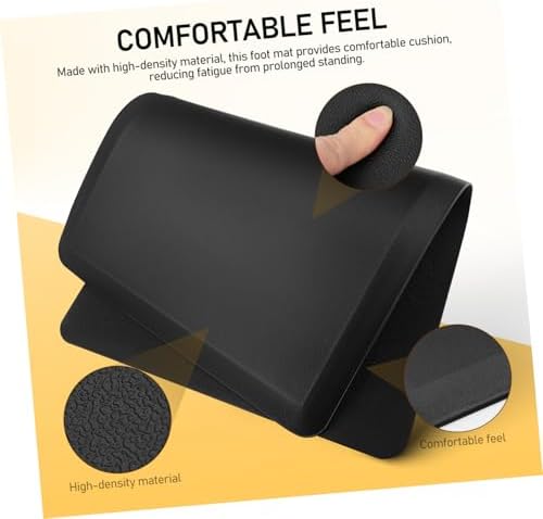 Black Anti Fatigue Floor Mat 44x71x1.2cm for Kitchen Cashier