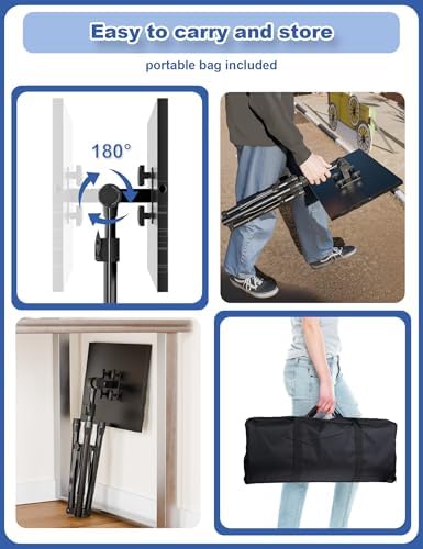 GSOW Projector Stand, Adjustable 26-56" Laptop Tripod with Carry Bag