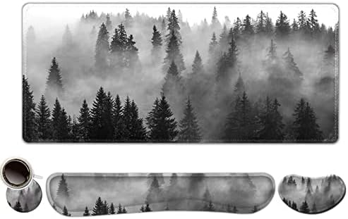 ToLuLu Extended Gaming Mouse Pad, Ergonomic Keyboard Mouse Wrist Rest Set