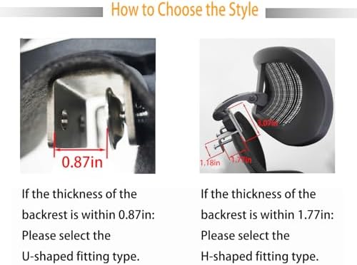 Office Chair Headrest, No Drilling Required Easy Installation, Ergonomic Head Support Cushion for Long Sitting Comfort, Ideal for Office Nap & Desk Chair Use (White H-Shape)