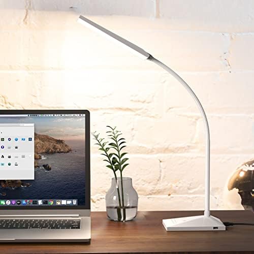 Vansuny Eye-Caring LED Desk Lamp, Reading Light with USB Charging Port