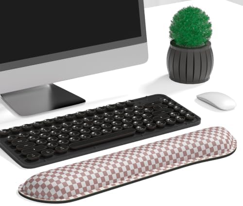 Dapesuom Keyboard Wrist Rest, Memory Foam, Ergonomic, Gaming,Dusty Rose