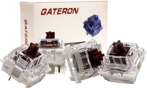 Gateron 70Pcs Pre lubed G pro V3.0 MX Mechanical Gaming Keyboard Split Tactile 55gf Switches,POM Stem Linear RGB SMD Switches 3 pin (Brown)