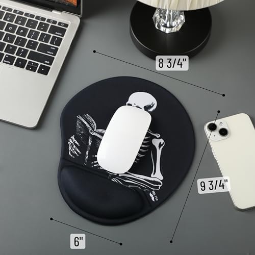 Mr. Pen- Ergonomic Mouse Pad with Wrist Rest, Grim Reader Design