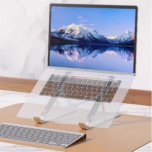 Desk Laptop Stand, Ventilated Cooling, 6 Speed Adjustment, Ergonomic Foldable Laptop Holder, Scratch and Abrasion Resistant, All Laptops Up to 17 in(Black)