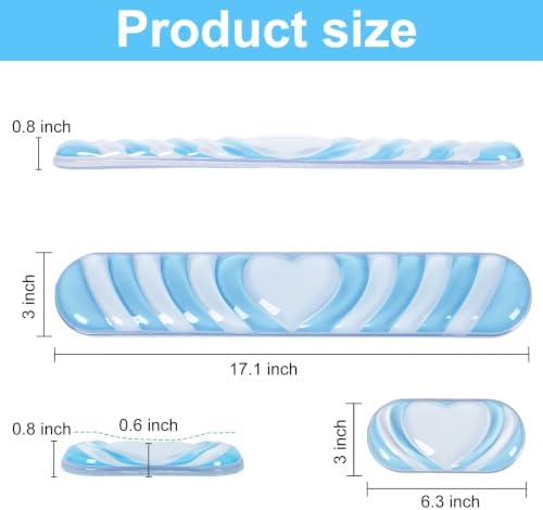 L-SPOUTTO Blue Cute Ergonomic Gel Wrist Rest for Mouse and Keyboard