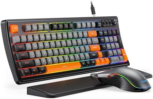 SABLUTE Gaming Keyboard and Mouse, Quiet Membrane with RGB Backlit