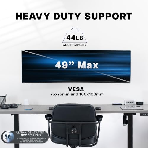 VIVO Black 17-49 in Single Ultrawide Wall Mount, MOUNT-VW49A