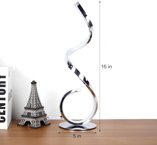 RGB Bedside Table Lamp, Dimmable Modern Lamp, Creative Spiral Colorful LED Table Lamp for Bedroom, Living Room, Office and Kid's Room