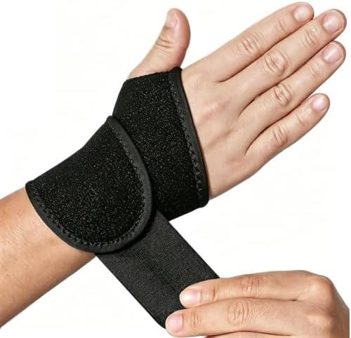 YUNYILAN Wrist Brace Wrist Wraps for Carpal Tunnel 2 Pack Wrist Brace Compression Straps Hand Support, Adjustable Wrist Support for Arthritis and Tendinitis, Joint Pain Relief (Black)
