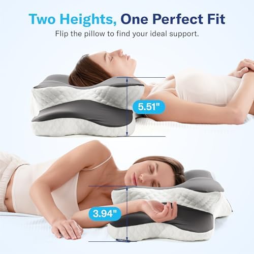 Alcedo Cervical Memory Foam Pillow for Neck and Shoulder Pain Relief