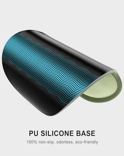 Auhoahsil Ergonomic Mouse Pad with Wrist Rest, Comfortable Silicone Non-Slip Computer Pain Relief Gel Mouse Mat with Wrist Support for Gaming, Work, Office, Women & Men, Cute Pattern, Green
