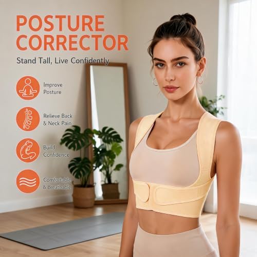 Posture Corrector for Women Under Clothes, Upper Back Brace