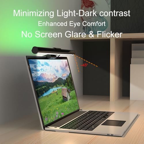 Anti Glare Computer Screen Lamp with Dimmable Brightness and Color Temperature for Gaming and Reading Touch Control Lamp
