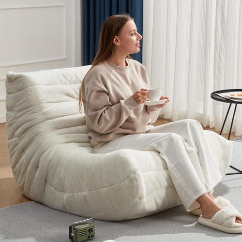 Hobestluk Big Bean Bag Chairs for Adults Fireside BeanBag Couch Togo Sofa