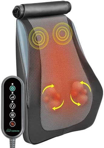 Snailax Shiatsu Back Massager with Heat, Neck & Back Massage Pillow