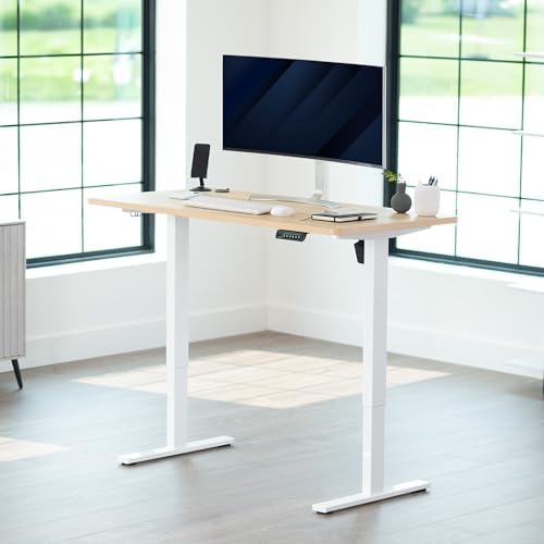VIVO Light Wood 55 x 28 in Standing Desk, DESK-KIT-1W55C