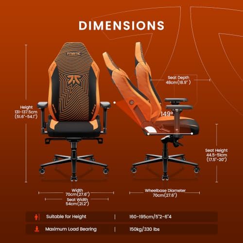 Blacklyte Athena Pro Gaming Chair, Team Fnatic, Fabric