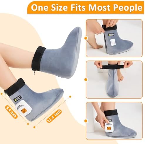 Feet Warmers, 5000mAh Rechargeable Foot &Ankle Heating Pad for Circulation