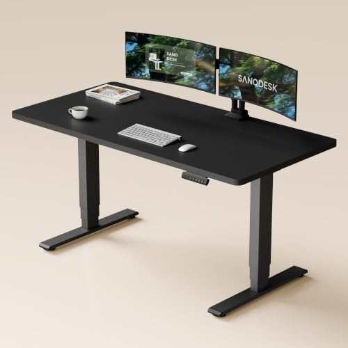 SANODESK Dual Motor Standing Desk 220lbs Height Adjustable Desk