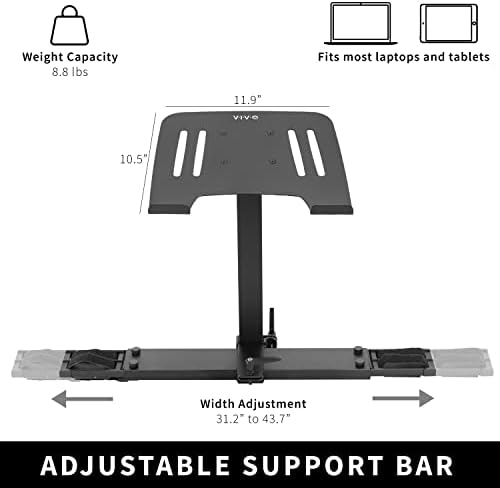 VIVO Black Treadmill Desk Attachment, Laptop Holder Tray, Stand-TDML1