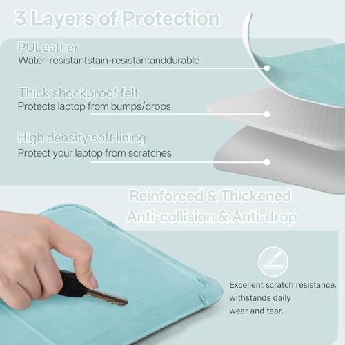 15-16 inch Laptop Sleeve Case with Stand for MacBook Pro 16/Air 15