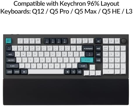 Ergonomic Silicone Wrist Rest for Keychron Q12 / Q5 Pro / Q5 Max / Q5 HE / L3,16.06" Honeycomb Non-Slip Palm Rest, 96% Full-Sized Mechanical Keyboards Support with Typing Pain Relief
