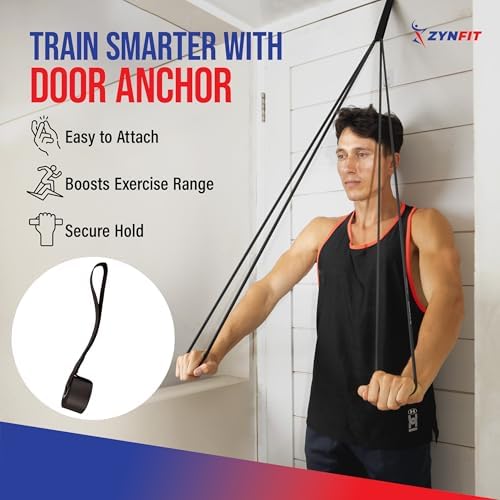 Pull Up Bands, Resistance Bands Set with Door Anchor, 5-Level Pull Up Assistance Bands for Working Out, Workout Bands for Home Gym