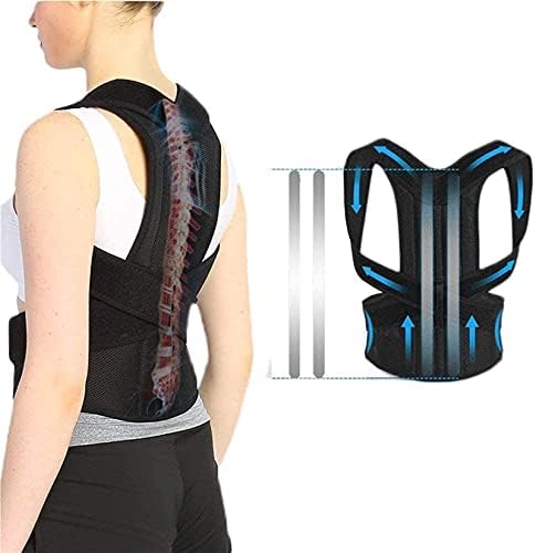 Back Brace Posture Corrector for Men Women Brace Clavicle Support Corrective Slouching and Hunching, Adjustable Teenager Straight Back Breathable (Color : Red, Size : M L)