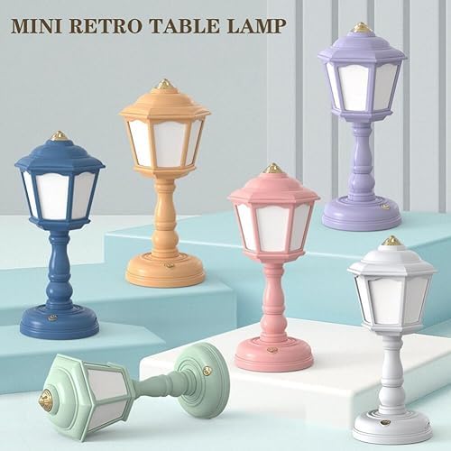 anso Retro LED Desk Lamp USB Charging Table Lamp Bedside Room Mini Light 3-Colors Dimmable (White)
