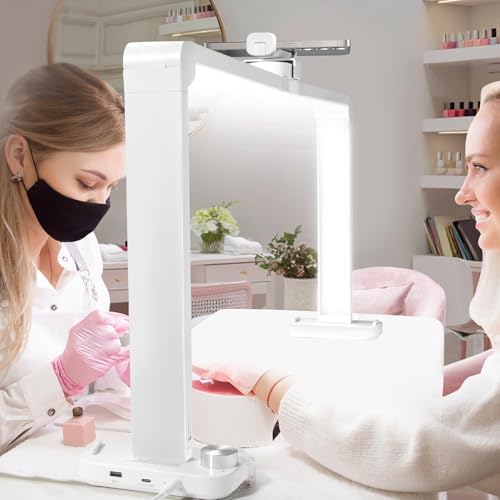 33.5" Foldable Nail Desk Lamp, 3500LM Half Moon Light for Nail Desk