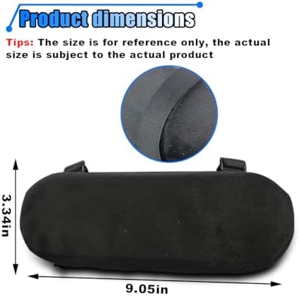 2PCS Car Seat Armrest Covers, Soft & Comfortable Office Chair Arm Pad, Anti-Scratch Car Armrest Cushion, Universal Car Armrest Pillow Protector Cover for Most Cars (Black)