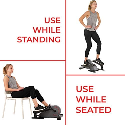 Sunny Health & Fitness Sitting or Standing Under Desk Elliptical Exerciser