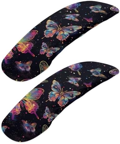 2 Piece Office Chair Arm Covers, Butterfly Print Chair Armrest Covers, Removable Stretchy Armrest Cover for Desk Computer Chairs