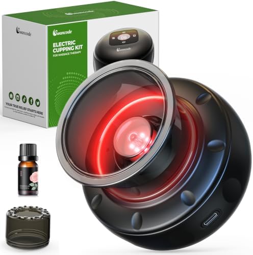 Smart Cupping Therapy Set with Red Light, Heat & Suction (1 Pack)